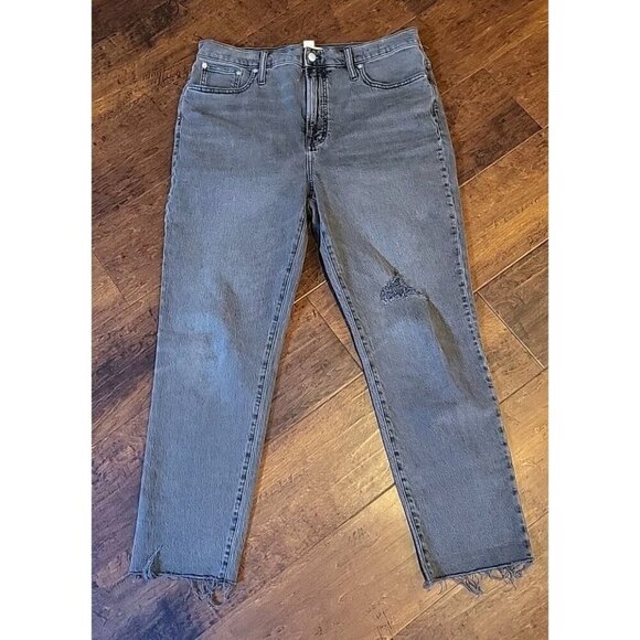 Madewell Jeans Men The Perfect Vintage Jean 32 Grey Gray Mens Distressed Fair Tr - Picture 1 of 12